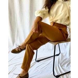 Camel tailored pants by Massimo Dutti.